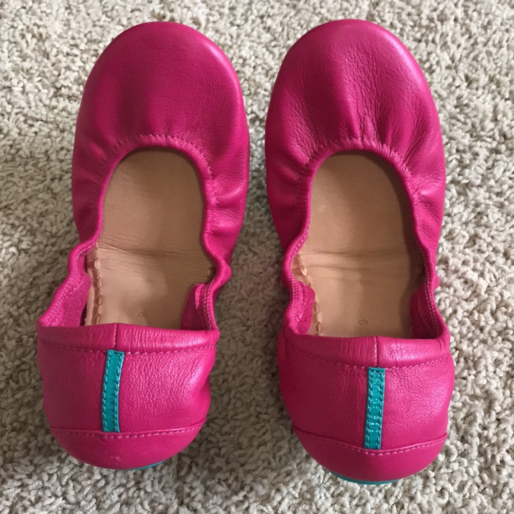 🐬TIEKS Fuchsia Blue Foldable Ballet Flats with Rounded Toe - Picture 4 of 13